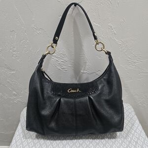 Coach Black Leather Shoulder Bag